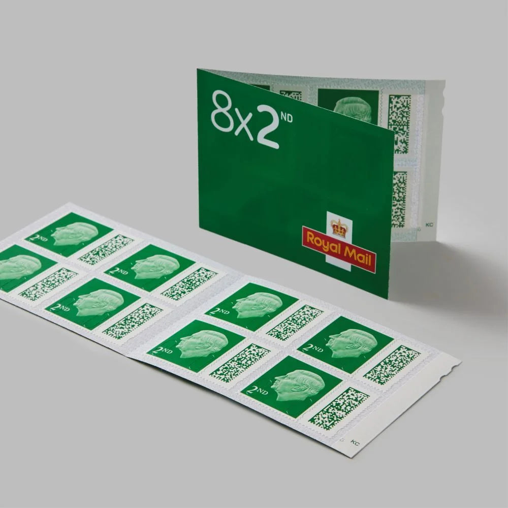 Royal Mail 8 x 2nd Class Barcoded Postage Stamps (3% Discount)